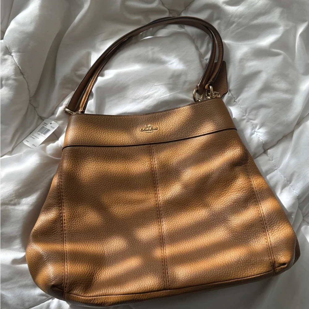 Coach Brown Leather Shoulder Bag - Picture 4 of 12